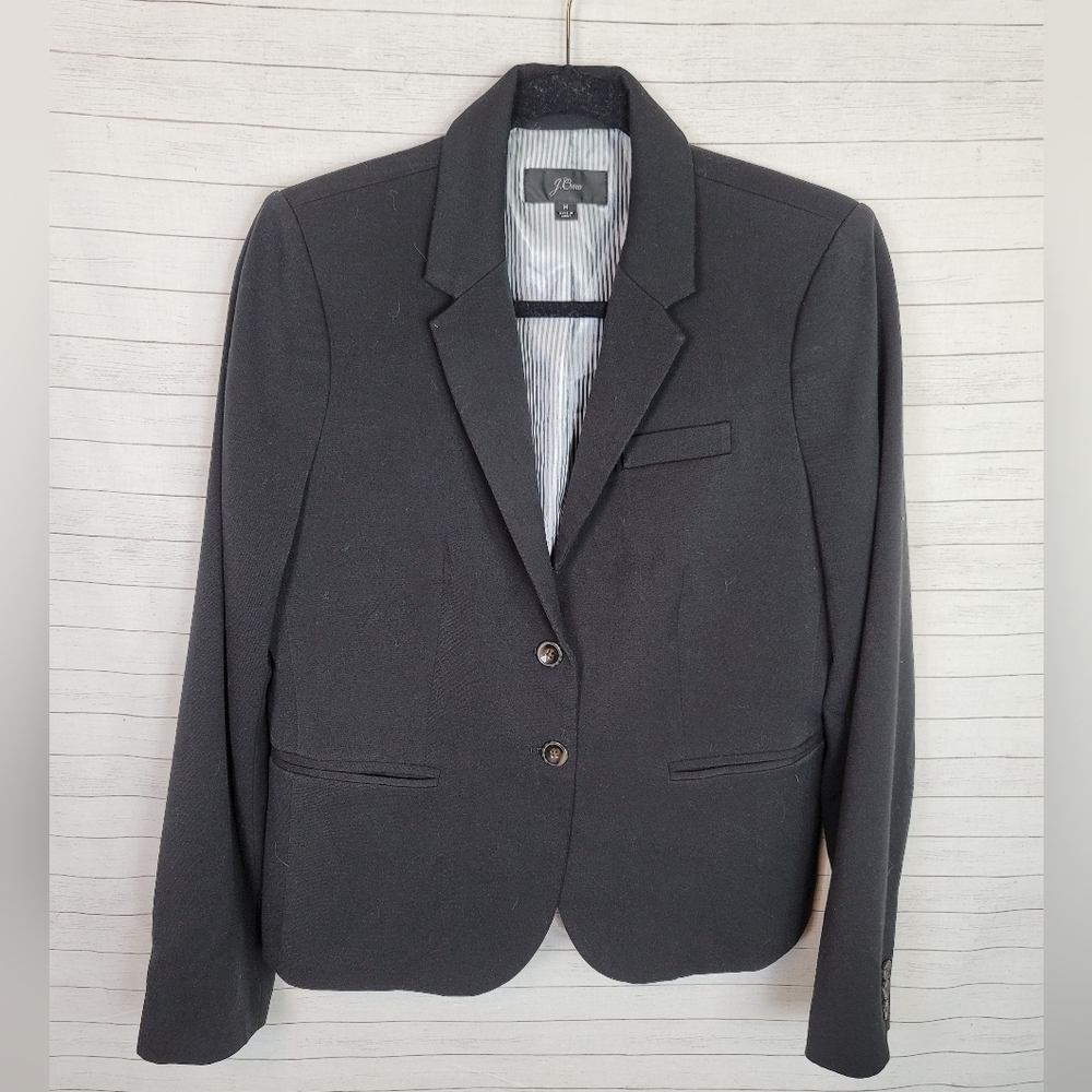 J.CREW BLACK BLAZER JACKET, SZ MEDIUM